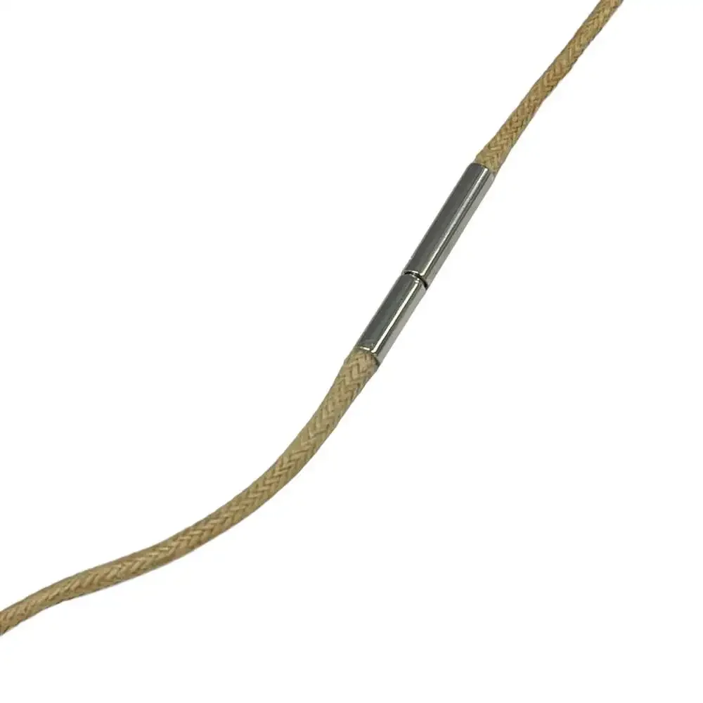 Hermès Tuareg Choker Silver Beige Leather Hardware